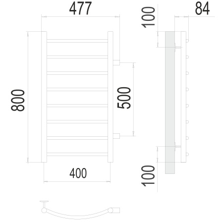 Фото Полотенцесушитель TERMINUS Эконом Классик П8 400х800 бп500 NEW*