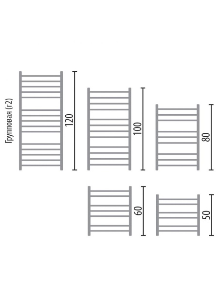 Фото Полотенцесушитель Ника ЛП (Г2) ВП 100/50