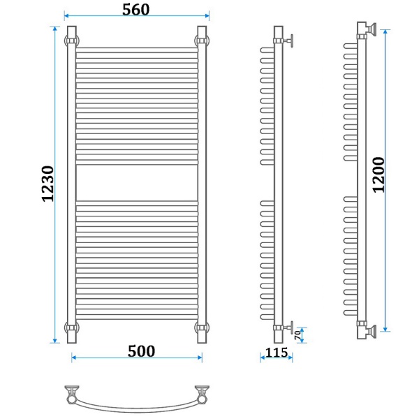 Фото Полотенцесушитель Energy Elite 1200/500