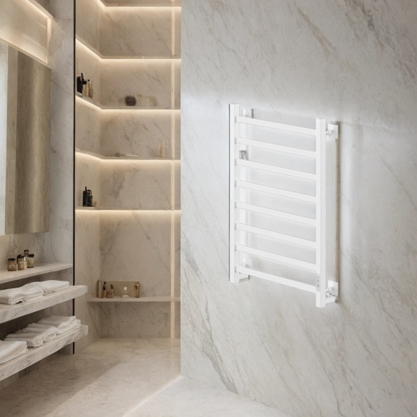 Полотенцесушитель электрический с/т Comfysan Рома-К (Roma-K) EC-8 80/40, белый - фото и схемы подключения