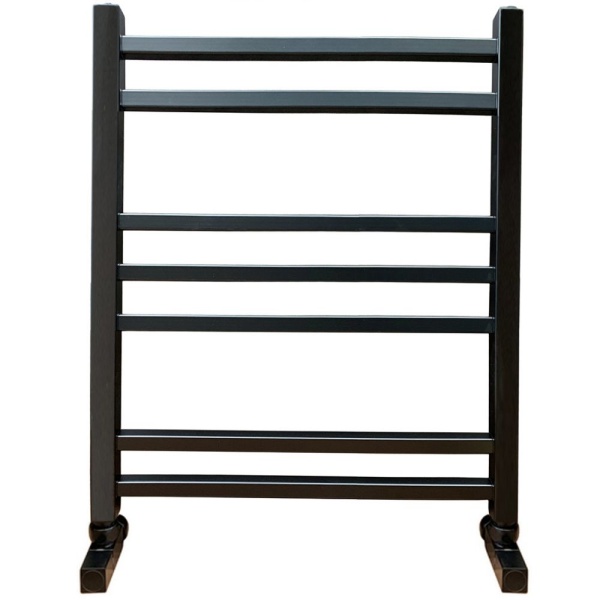 Фото Полотенцесушитель Ника ЛМ-5 60/50 RAL9005 черный матовый с вентилями (комплект люкс)(-)