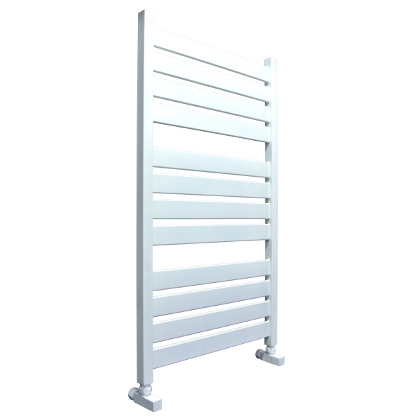 Фото Полотенцесушитель Ника ЛМ-7 100/50 RAL9016 белый матовый с вентилями (комплект люкс)*