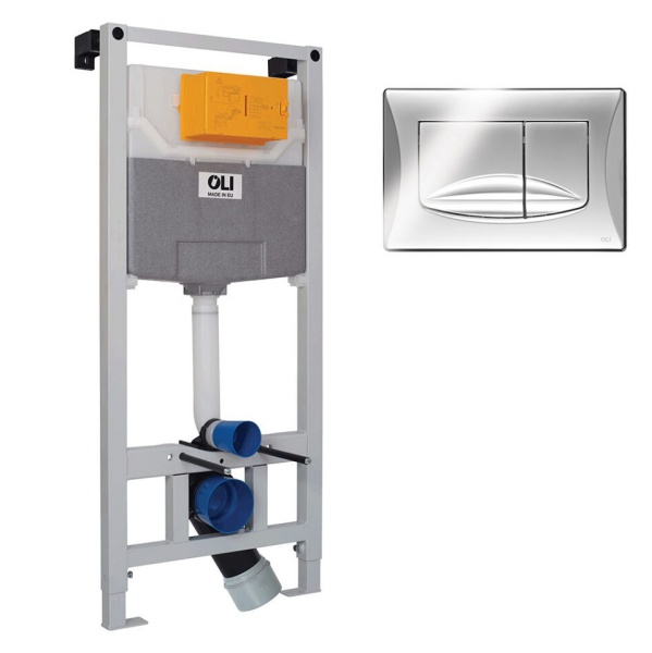 Система инсталляции OLI 120 PLUS 500х1150х126 мех+панель слива River хр.гл. OLI  арт.290160mRi00