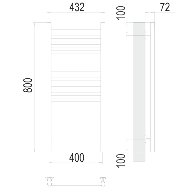 Фото Полотенцесушитель TERMINUS Стандарт Аврора П16 400х800 NEW