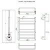 Полотенцесушитель ГРОТА VISTA 48/60 ТЭН хром