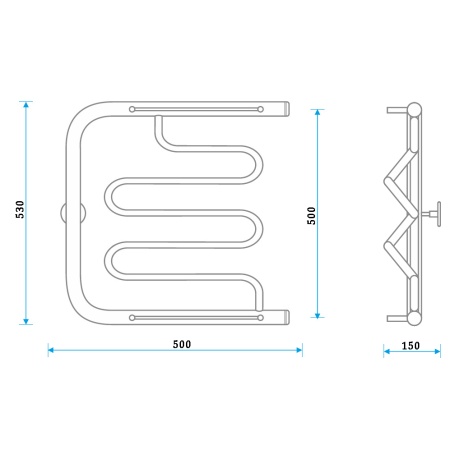 Фото Полотенцесушитель Energy Mix 500/500