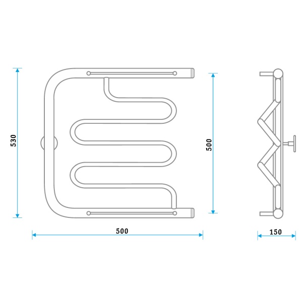 Фото Полотенцесушитель Energy Mix 500/500