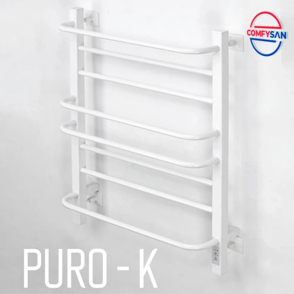 Полотенцесушитель электрический с/т Comfysan Пуро-К (Puro-K) EC-8 80/50, белый - фото и схемы подключения