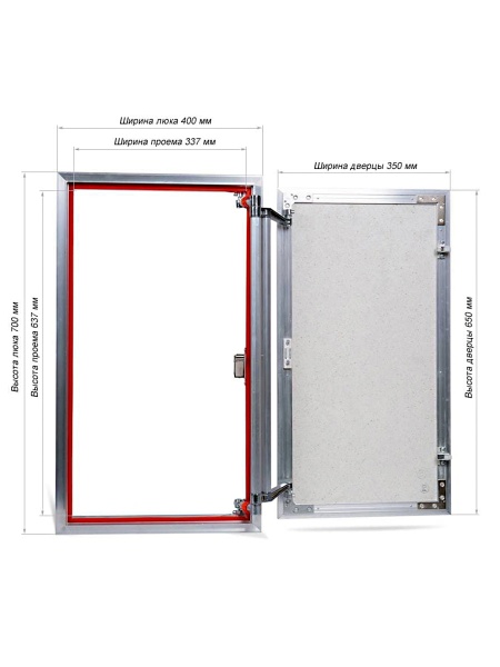 Люк под плитку ПРАКТИКА ЕВРОФОРМАТ АТР 40/70 (ш/в)