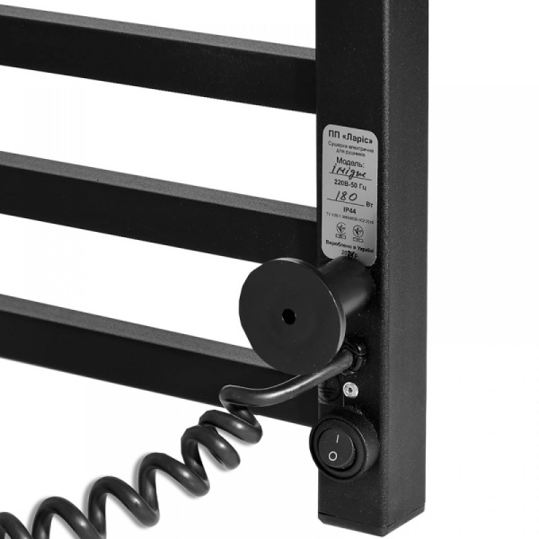 Полотенцесушитель с/т Laris Астор ЧКЧ П12 350/900 левый тэн черный 73207664 RU - фото и схемы подключения
