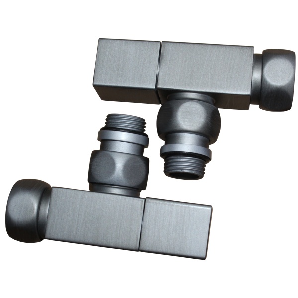 ВЕНТИЛЬ ЗАПОРНЫЙ УГЛОВОЙ КВАДР  3/4" x 1/2"  г/ш  SG 01CH0405/2 Silver матовый (НИКА)  купить оптом по выгодной цене в Москве