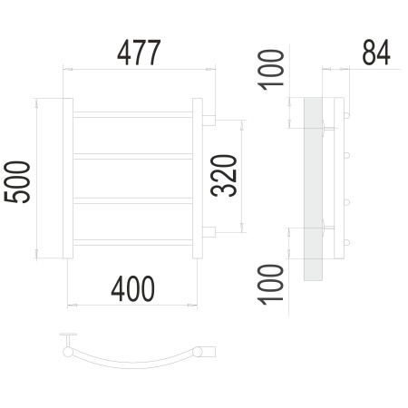 Фото Полотенцесушитель TERMINUS Эконом Классик П4 400х500 бп320 NEW*