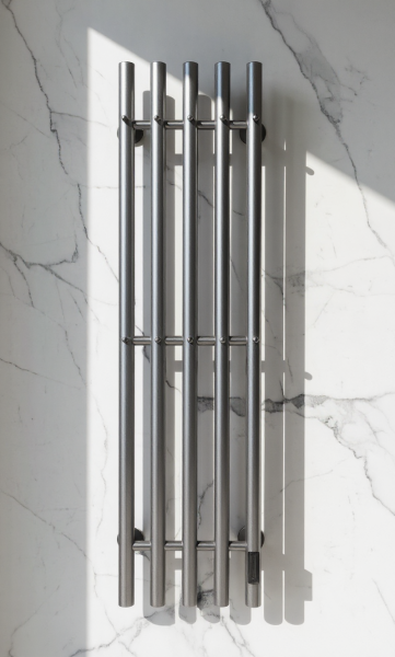 Полотенцесушитель электрический с/т Comfysan Альто (Alto) EC-5 120/24, оружейная сталь ЭК - фото и схемы подключения