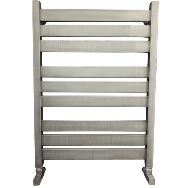 Фото Полотенцесушитель Ника ЛМ-7 80/50 Мат. Античное серебро с вентилями (комплект люкс)*