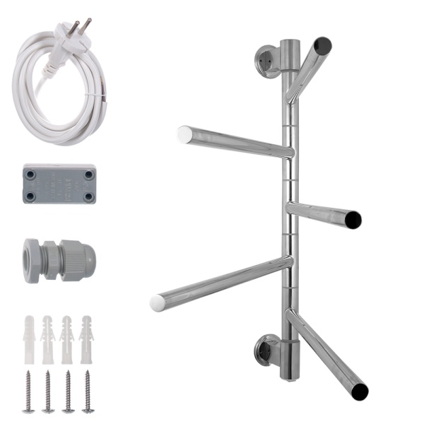 Полотенцесушитель Электрич. Energy I chrome G3 Double 56W - фото и схемы подключения