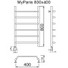 Полотенцесушитель электрический MYFREA My Paris 80/40 левый тэн - фото и схемы подключения