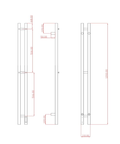Полотенцесушитель электрический с/т Comfysan Альто (Alto) EC-2 120/8, никель, гальваника выбрать и сравнить в шоуруме или в онлайн магазине