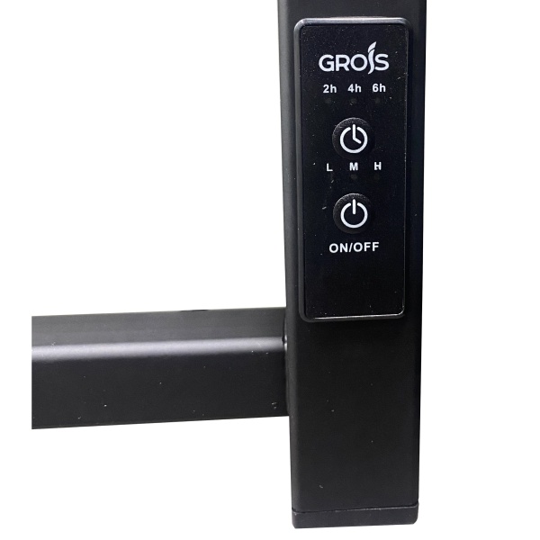 Полотенцесушитель Электрич. с/т GROIS Zigzag GR-103 500/800 П8 RAL9005 черный матовый диммер справа - фото и схемы подключения