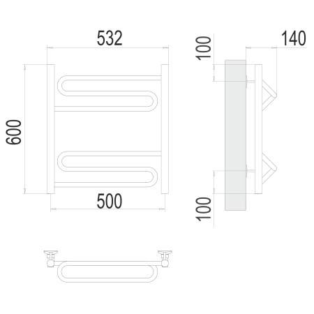 Фото Полотенцесушитель TERMINUS Эконом Юпитер П6 500х600 NEW*