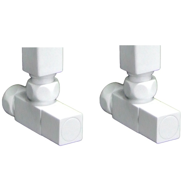 ВЕНТИЛЬ ЗАПОРНЫЙ УГЛОВОЙ КВАДР  3/4" x 1/2"  г/ш  SG 01CH0405/2 белый RAL9016 матовый (НИКА) купить оптом по выгодной цене в Москве