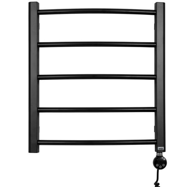 Полотенцесушитель GROIS Todor GR-010 500х600 П5 RAL9005 ПТЭН черный матовый