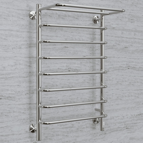 Полотенцесушитель с/т TERMINUS Электро Полка П8 500х850 (quick touch) NEW - фото и схемы подключения