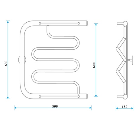 Фото Полотенцесушитель Energy Mix 600/600
