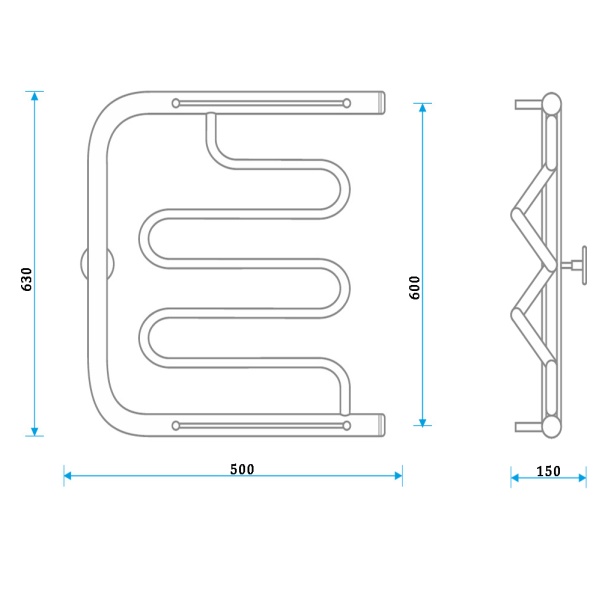 Фото Полотенцесушитель Energy Mix 600/600