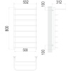 Фото Полотенцесушитель TERMINUS Эконом Полка П8 500х800 NEW
