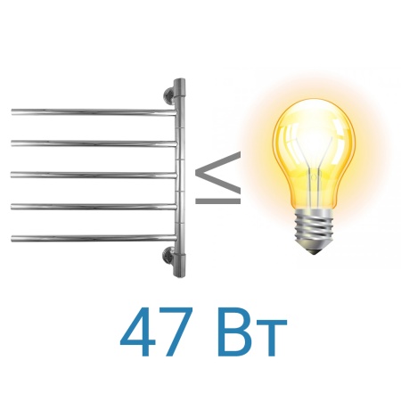 Полотенцесушитель Электрич. Energy I chrome G5 47W - фото и схемы подключения