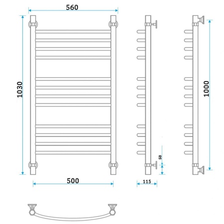 Фото Полотенцесушитель Energy Prestige 1000/500