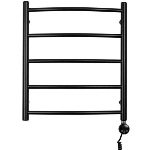 Полотенцесушитель GROIS Kelly GR-007 500х600 П5 RAL9005 ПТЭН черный матовый