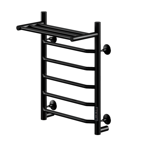 Полотенцесушитель электрический с/т Comfysan Скола (Scola) EC-6 60/50 с полкой, черный - фото и схемы подключения