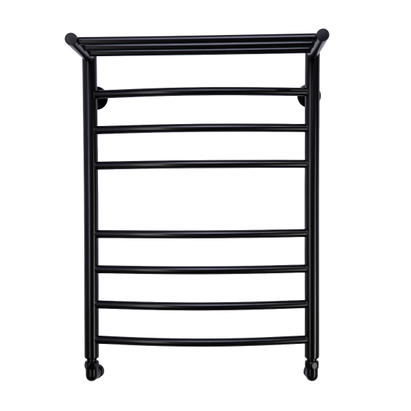 Фото Полотенцесушитель водяной Comfysan Ноуми (Noumi) W-8 80/50 с полкой, черный