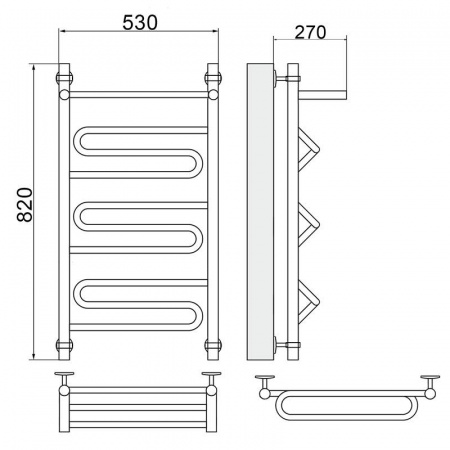 Фото Полотенцесушитель Ника ЛZ ВП 80/50