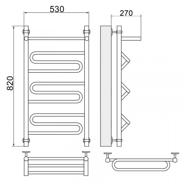 Фото Полотенцесушитель Ника ЛZ ВП 80/50