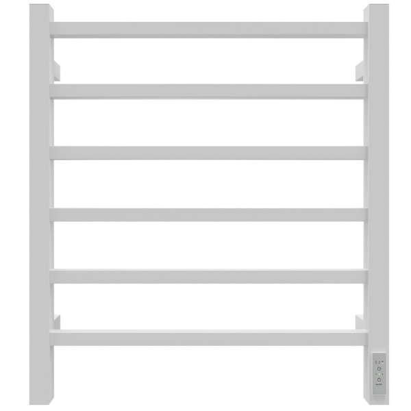 Полотенцесушитель Электрич. с/т GROIS Alex GR-101 500/600 П6 RAL9016 U белый матовый  - фото и схемы подключения