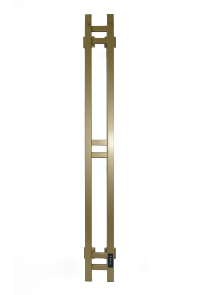 Полотенцесушитель электрический с/т Comfysan Альто-К (Alto-K) EC-2 120/10, Матовое золото/МАТ ГОЛД электрический полотенцесушитель, Comfysan Alto-K EC-2, MAT GOLD, правый ТЭН, 1200×100 мм, сушка полотенец, золотой цвет, стильный дизайн, компактный, удобное подключение.  