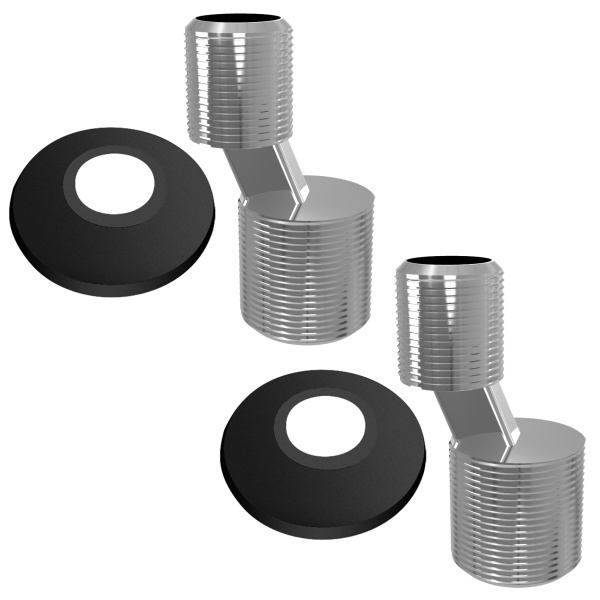 Эксцентрик 1/2" х 3/4" с отражателем 3/4 509N0405 черн мат RAL9005 (покр.Ника) купить оптом по выгодной цене в Москве