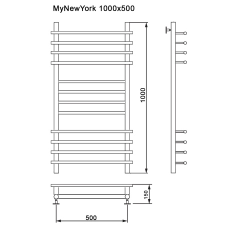 Фото Полотенцесушитель MYFREA My New York 100/50