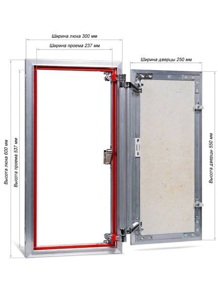 Люк под плитку ПРАКТИКА ЕВРОФОРМАТ АТР 30/60 (ш/в)