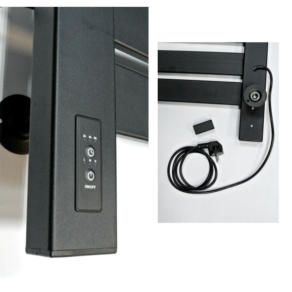 Полотенцесушитель электрический с/т Стиль 50/80 П8, черный муар ЭЛ004748 - фото и схемы подключения