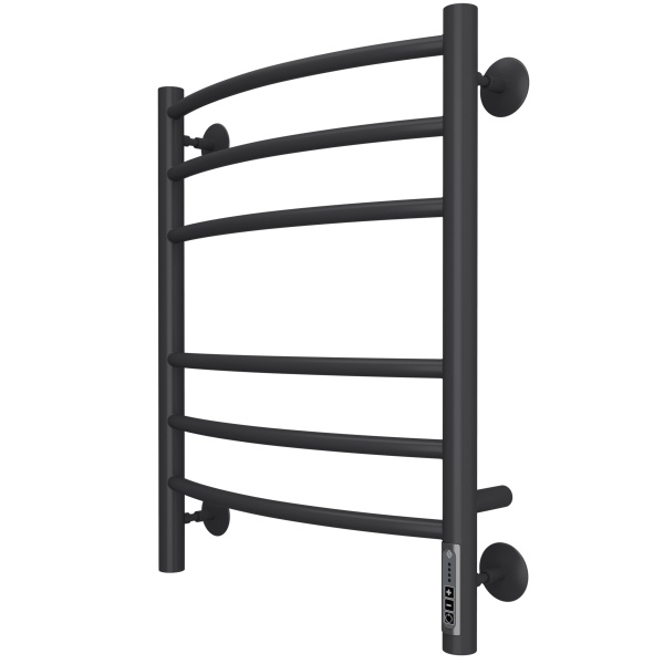 Полотенцесушитель с/т TERMINUS Электро Классик П6 500х650 (quick touch) RAL9005 черный матовый NEW - фото и схемы подключения