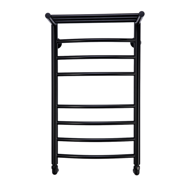 Фото Полотенцесушитель водяной Comfysan Ноуми (Noumi) W-8 80/40 с полкой, черный