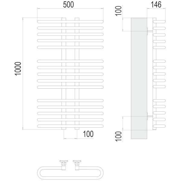 Фото Полотенцесушитель TERMINUS Стандарт Сахара П15 500х1000 NEW