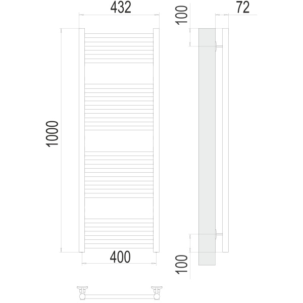 Фото Полотенцесушитель TERMINUS Стандарт Аврора П20 400х1000 NEW