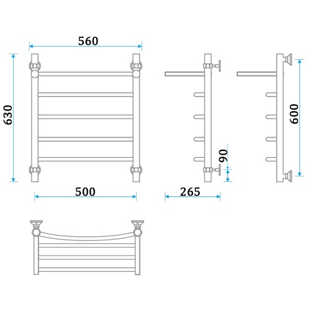 Фото Полотенцесушитель Energy Classik modus 600/500