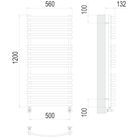 Фото Полотенцесушитель TERMINUS Люкс Капри П17 500х1200 NEW