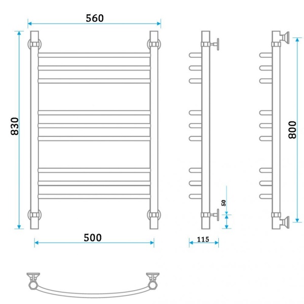 Фото Полотенцесушитель Energy Prestige 800/500