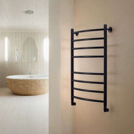 Фото Полотенцесушитель водяной Comfysan Ноуми (Noumi) W-8 80/40, черный